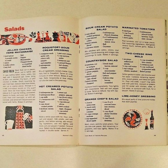 1958 Vintage Woman's Day Cookbook of Favorite Recipes - Picture 4 of 7